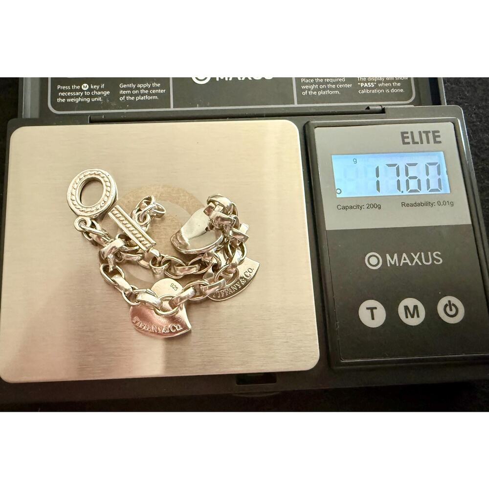 Tiffany & Co. Sterling Silver Heart Charms Bracelet - Picture 7 of 8
